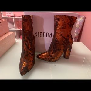 Cape Robbin Shoes - Rust snake booties Cape Robbin Shoes - Rust snake booties